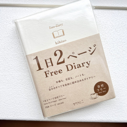 Midori Hibino Free Diary - Undated Daily - A6 - Ivory
