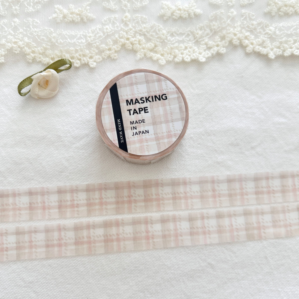 Mind Wave Washi Tape - Check Pattern 20 - Light Brown