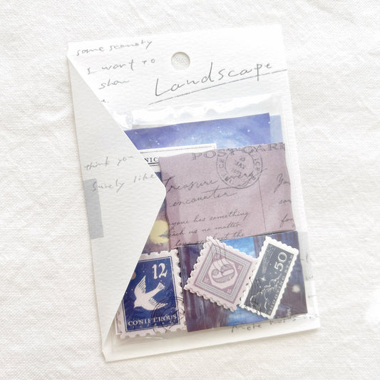 Mind Wave Landscape Flake Stickers - Moonlight