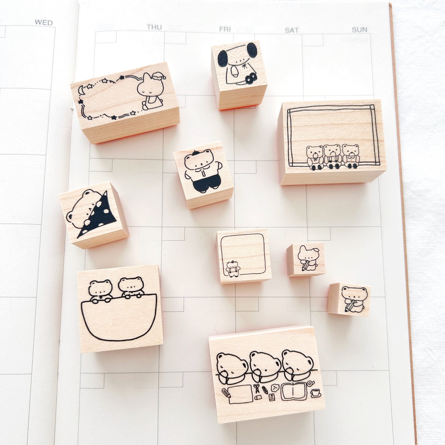 Ikhanko Rubber Stamp - Positive Bears