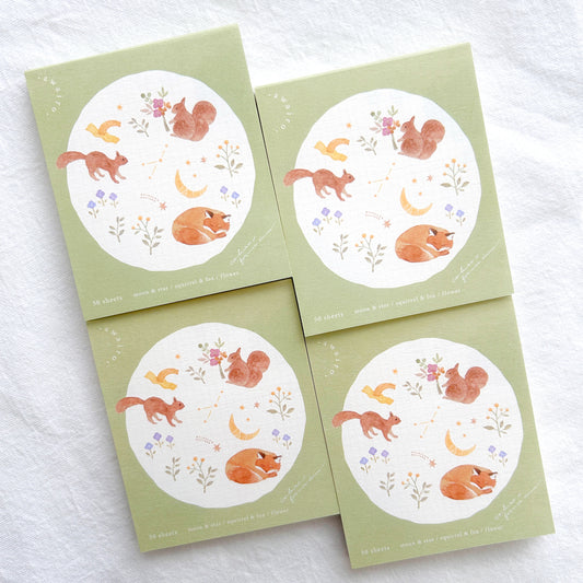 Nuku Sweetheart Memo Pad - Woodland Animals