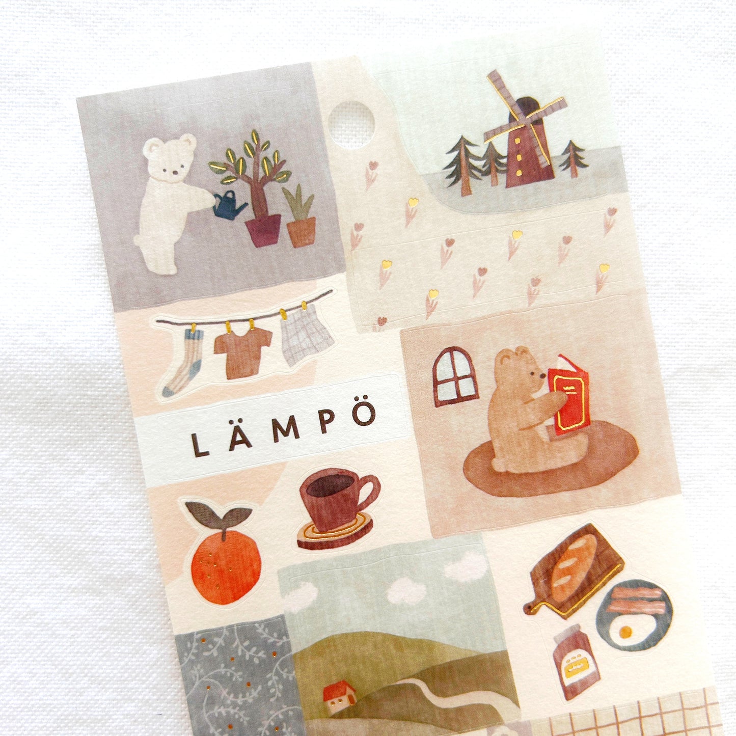 Mind Wave Lampo Sticker - Morning With Bear