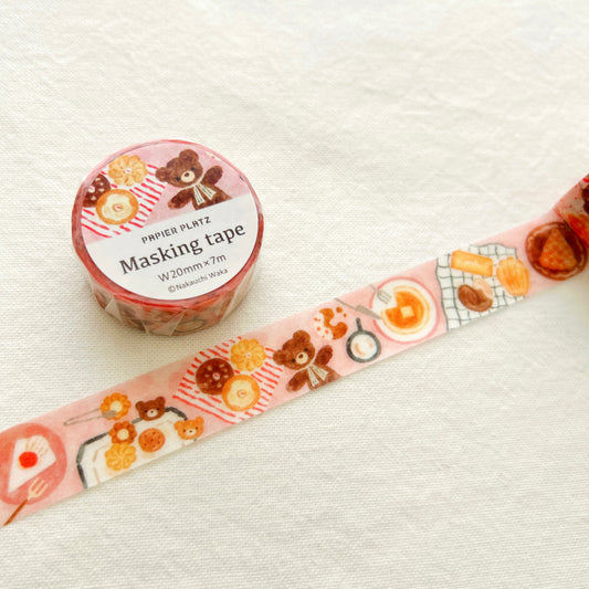 Papier Platz Nakauchi Waka Washi Tape - Bears and Sweets
