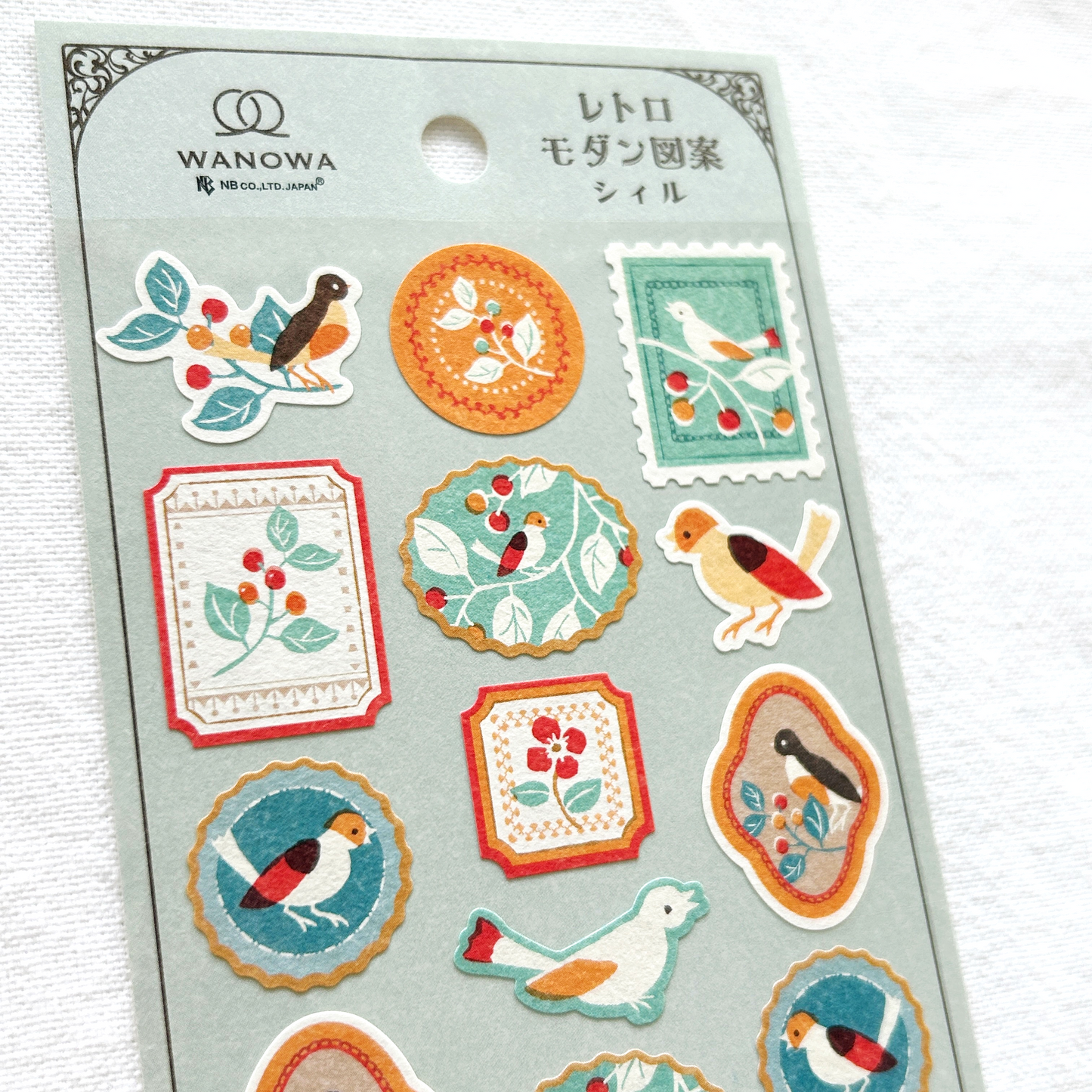 Wanowa Sticker Sheet - Bird and Berries. Perfect for journaling, scrapbooking, creative craft projects, and bullet journal.