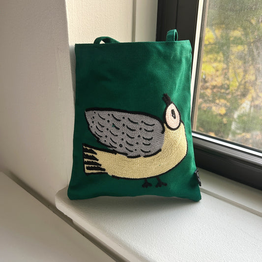 Matsuo Miyuki Embroidered Mini Tote Bag - Bird