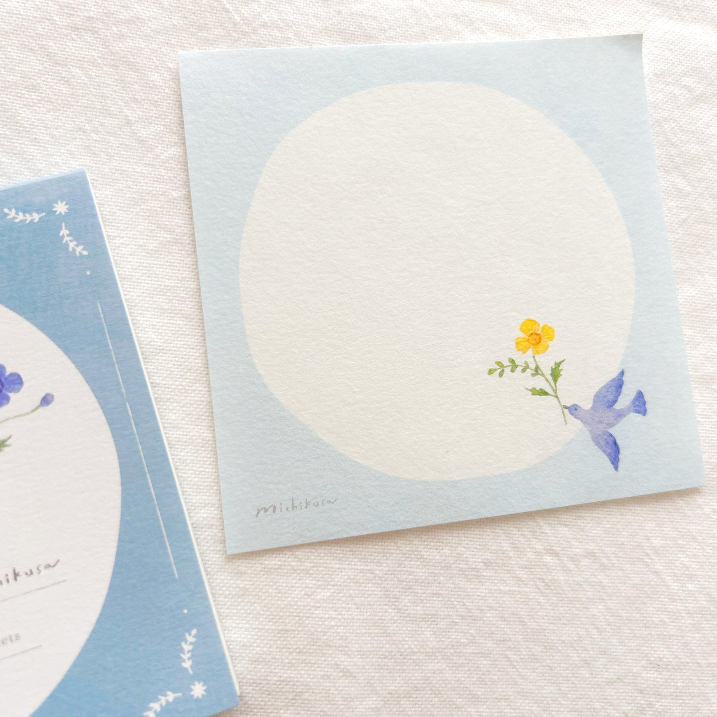 Michikusa Memo Pad - Blue Birds