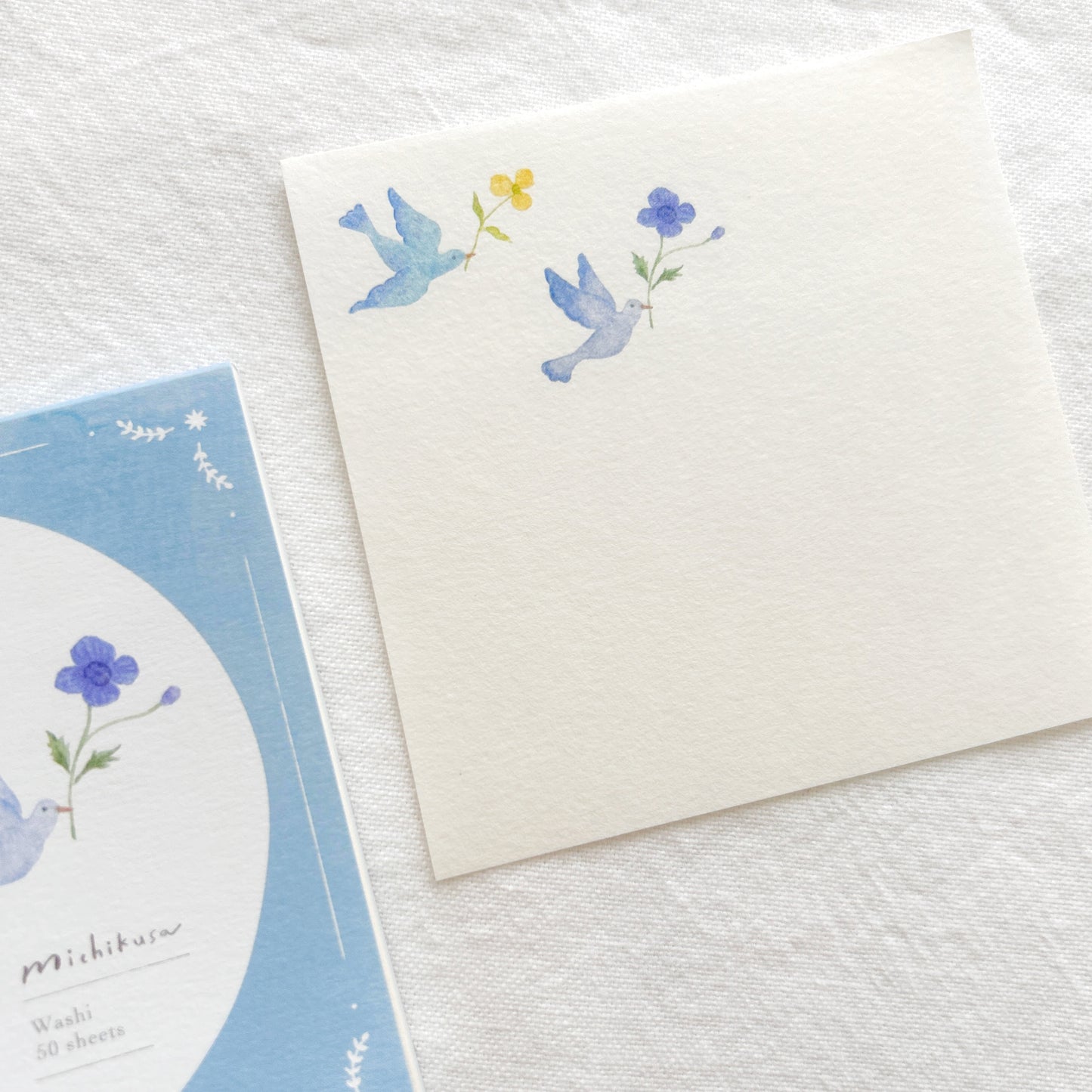 Michikusa Memo Pad - Blue Birds