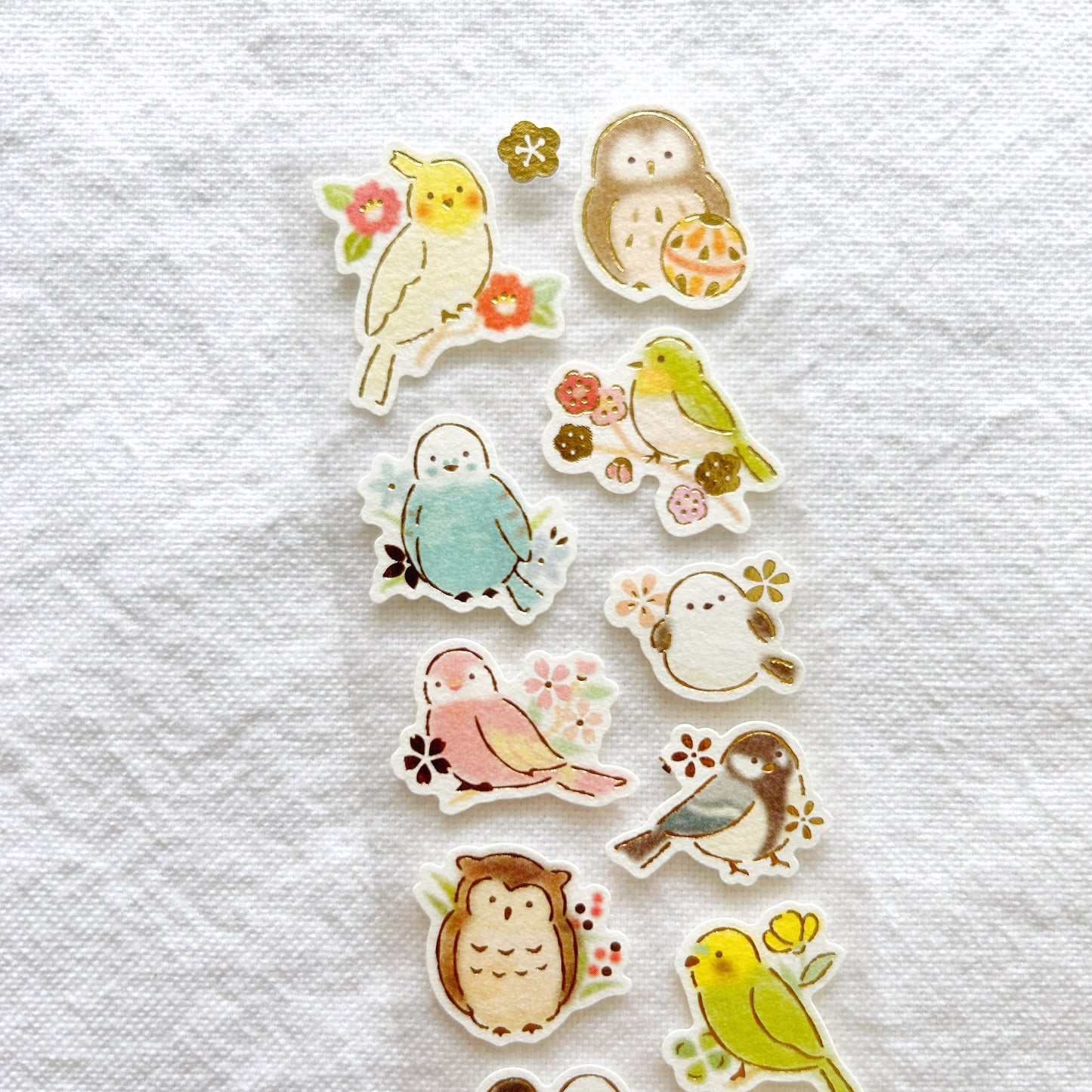 NB Gold Foil Stickers - Birds