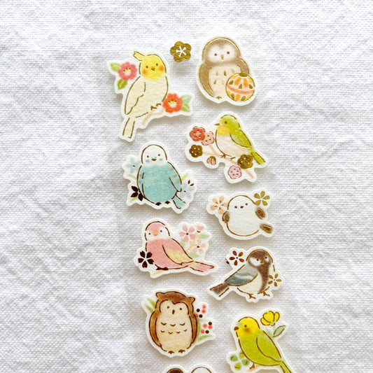 NB Gold Foil Stickers - Birds
