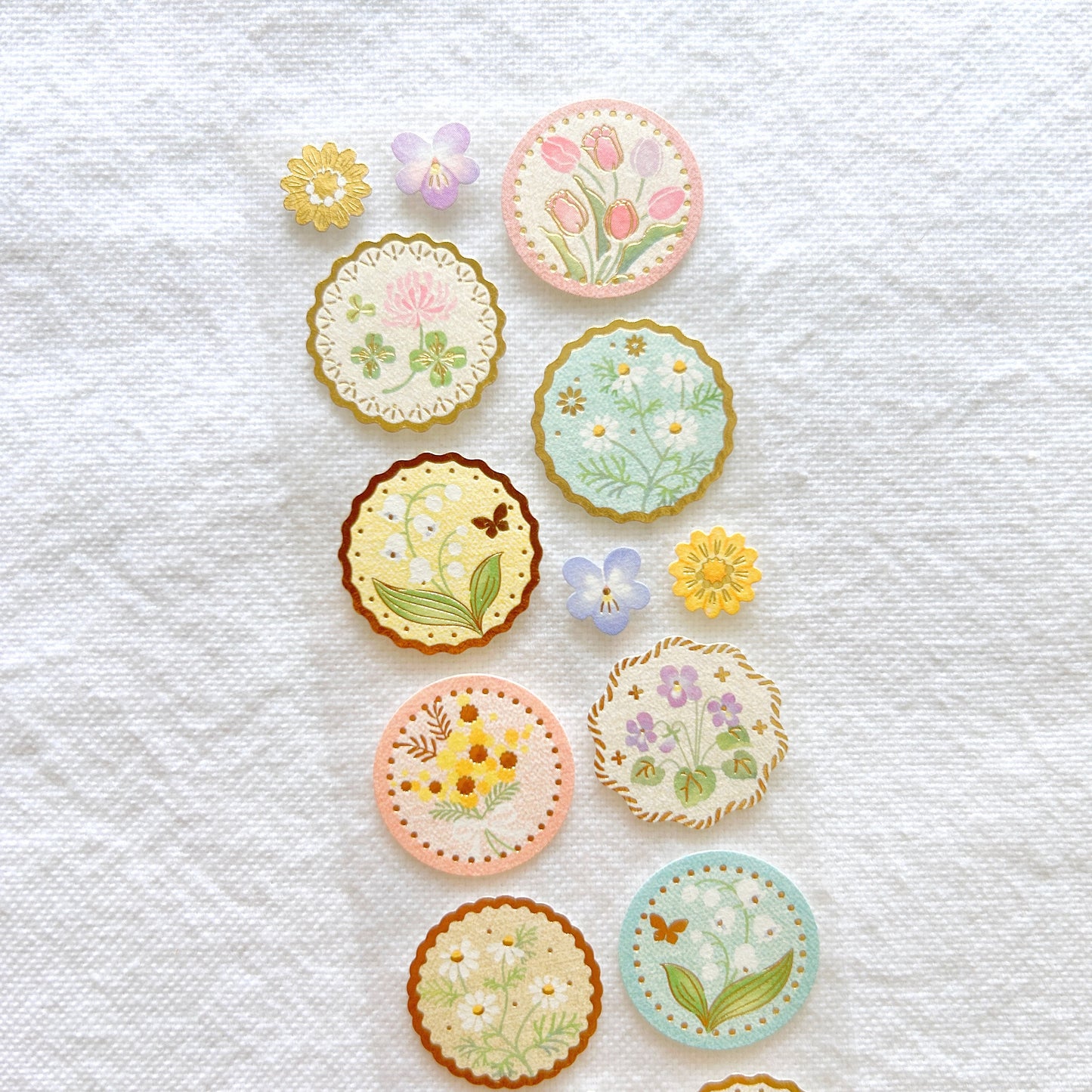 NB Gold Foil Stickers - Delicate Blooms