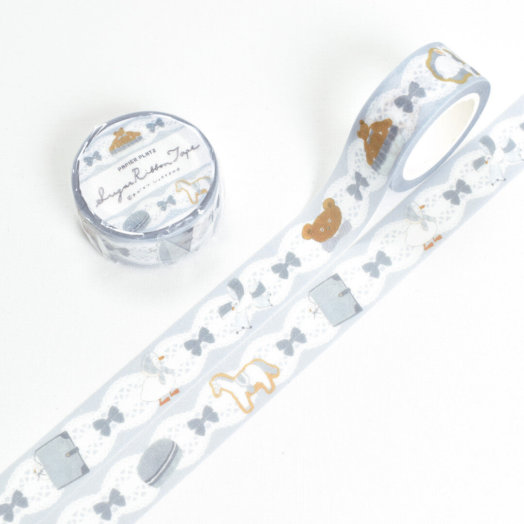 Papier Platz Washi Tape - Shoichiro Tobimatsu Sugar Ribbon Blue