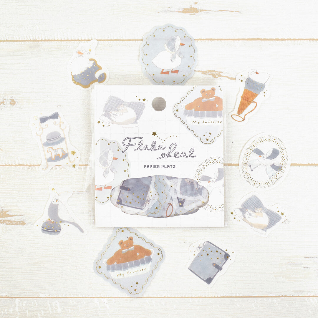 Papier Platz Flake Stickers - Shoichiro Tobimatsu Blue