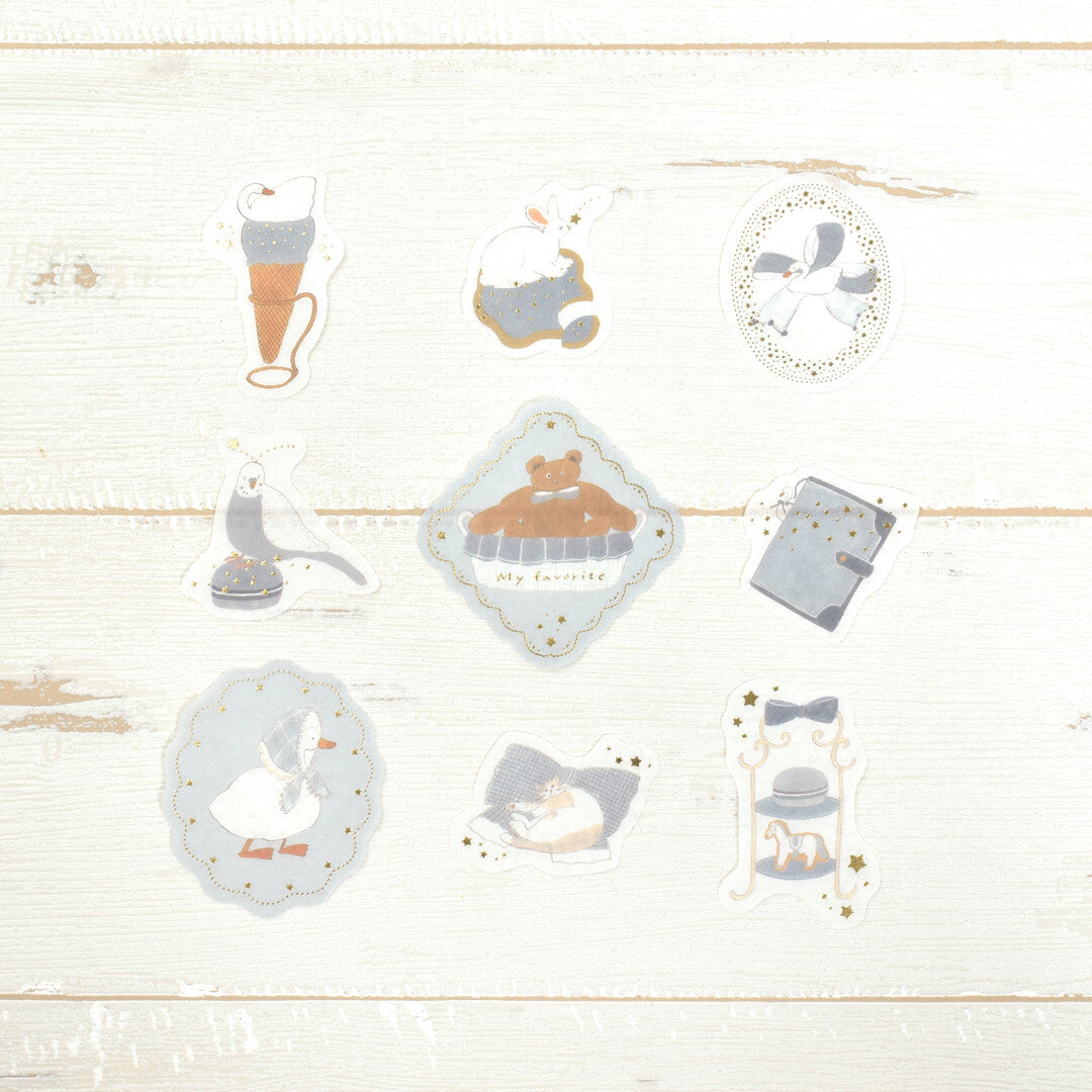 Papier Platz Flake Stickers - Shoichiro Tobimatsu Blue