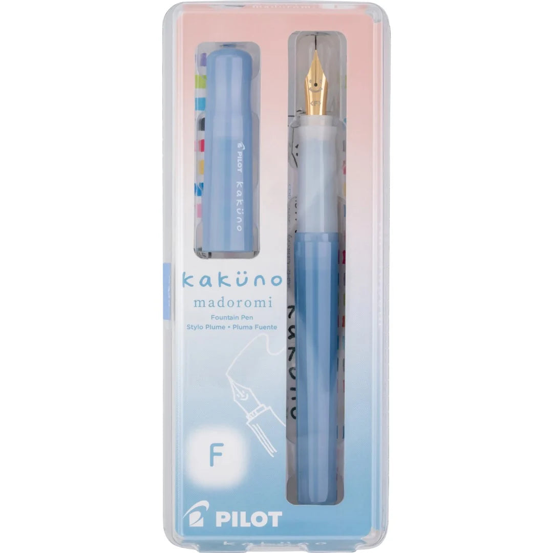 Pilot Kakuno Madoromi Fountain Pen - Periwinkle Blue - Fine