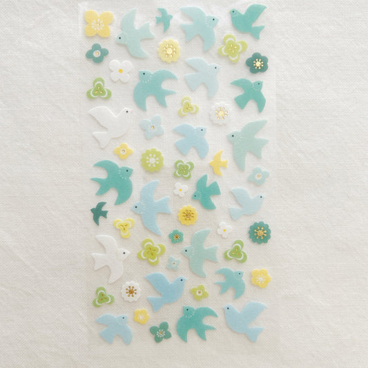 NB Nonwoven Fabric Stickers - Blue Bird