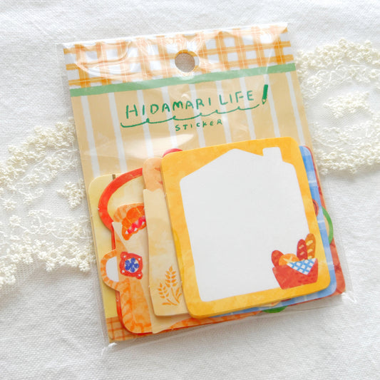 Cute colorful pack of flake stickers featuring bread theme design