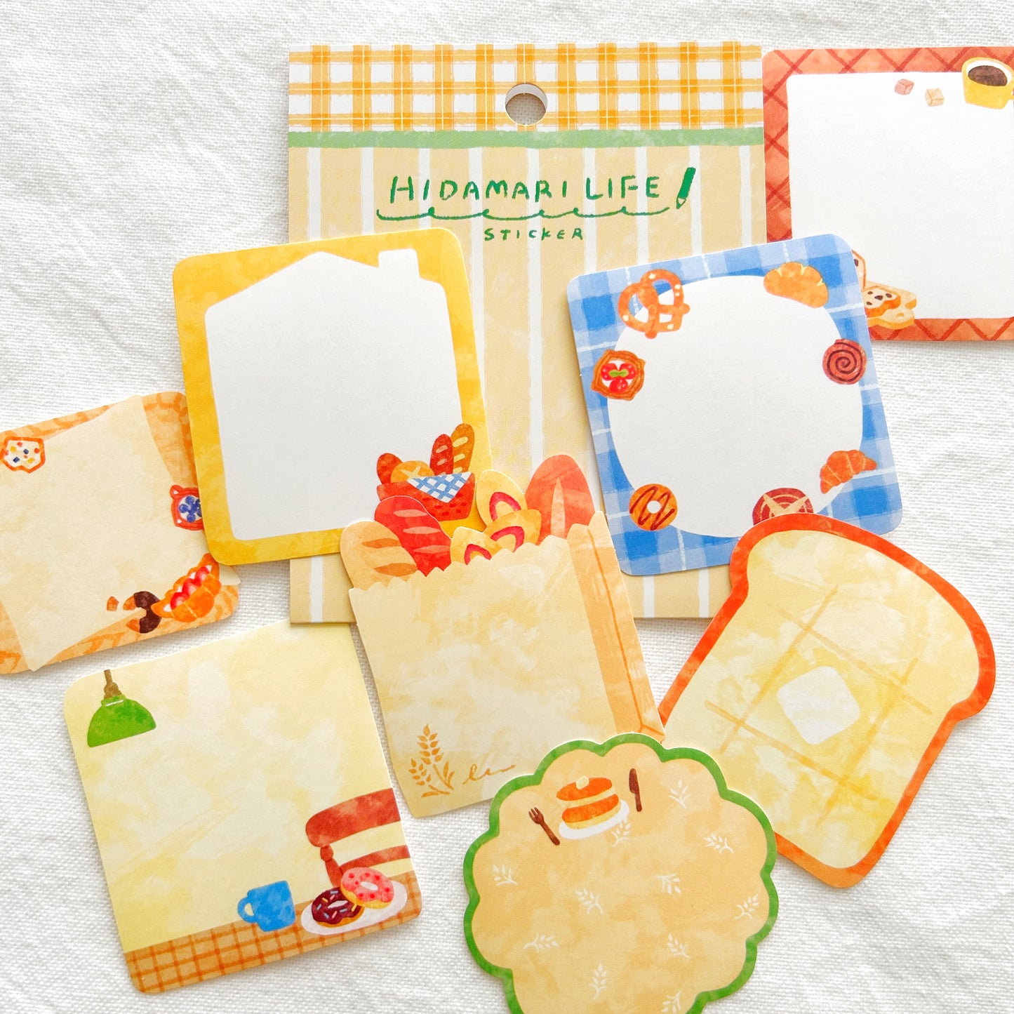 Mind Wave Hidamari Life Writable Flake Sticker - Bread