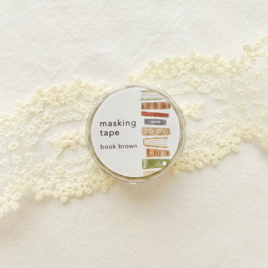 Mind Wave Die-Cut Washi Tape - Brown Book