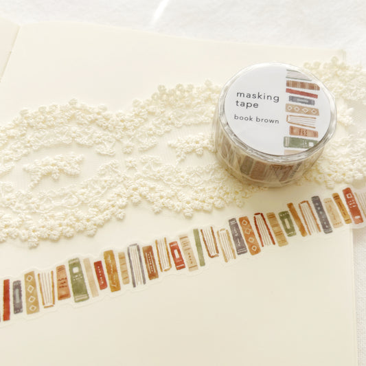 Mind Wave Die-Cut Washi Tape - Brown Book