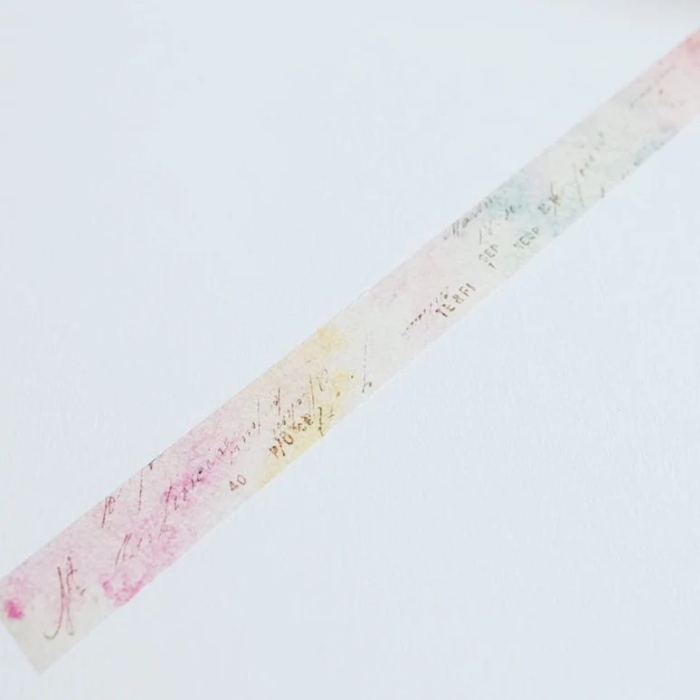 YOHAKU washi tape titled 'Harmony' (Y-070), featuring a balanced blend of soft colors and abstract patterns, Japanese stationery perfect for adding a calming, artistic touch to planners, journals, and crafts.