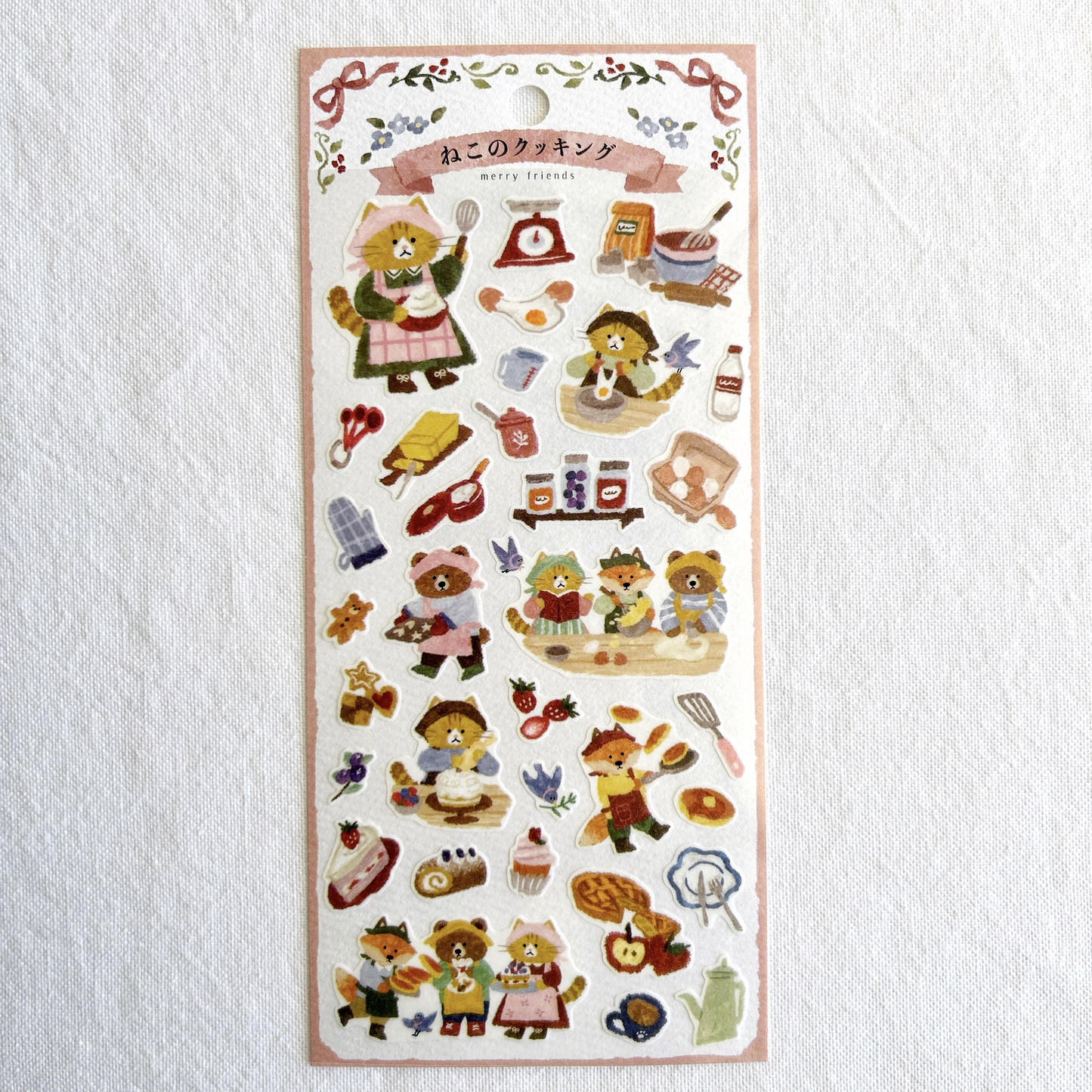 Mind Wave Merry Friends - Cat's Cooking sticker sheet. Perfect for decorating planners, scrapbooks, or recipe journals.