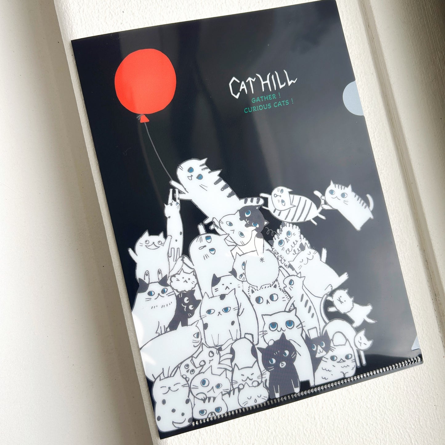 Shinzi Katoh A5 Clear Folder - Cat Hill Black