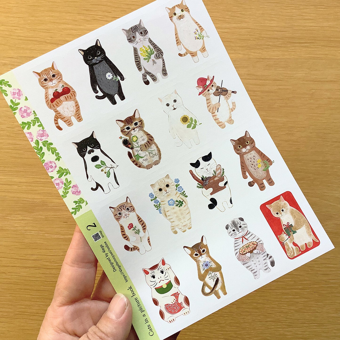 4Legs Sticker Sheet - Cat In A Picture Book 2