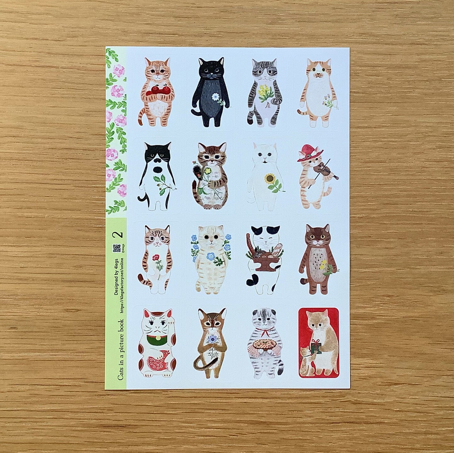 4Legs Sticker Sheet - Cat In A Picture Book 2