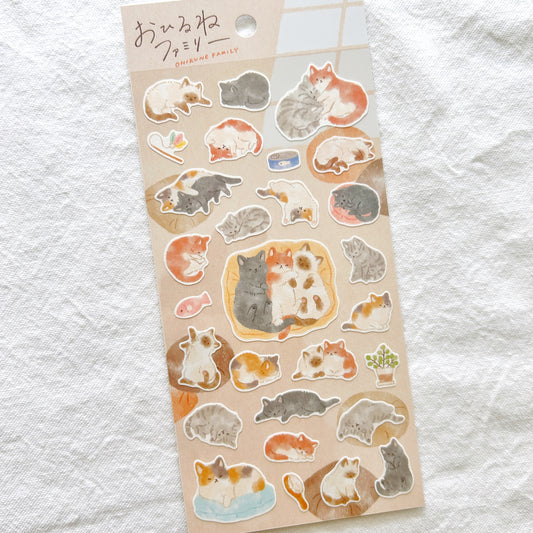 Mind Wave Ohirune Family Stickers - Cats