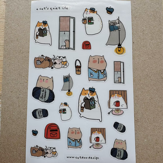 Catdoo Stickers - A Cat's Quiet Life