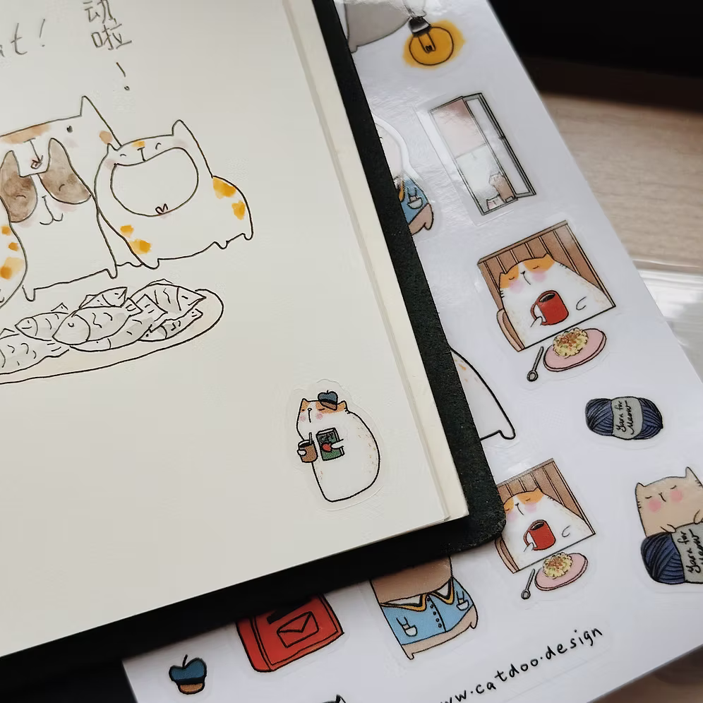 Catdoo Stickers - A Cat's Quiet Life