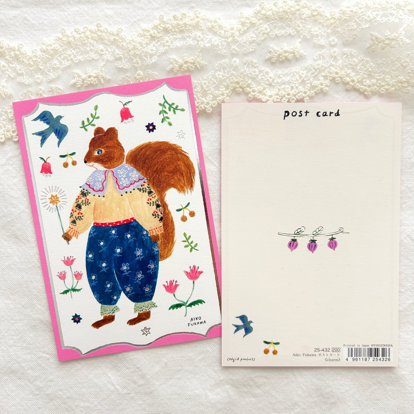 Aiko Fukawa Foil Stamped Postcard - Charm