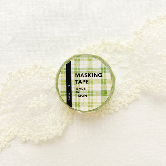 Mind Wave Washi Tape - Check Pattern 11 - Green