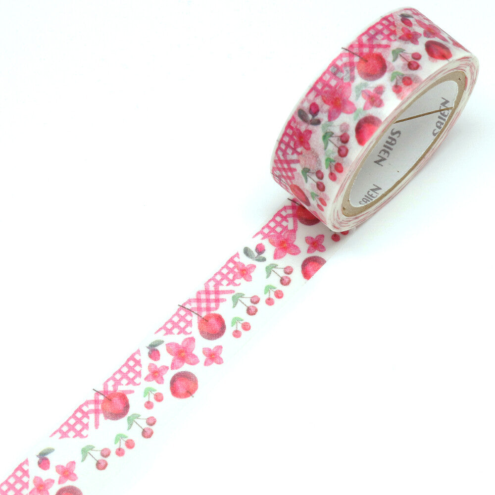 Saien Washi Tape - Cherry Blossoms and Cherries