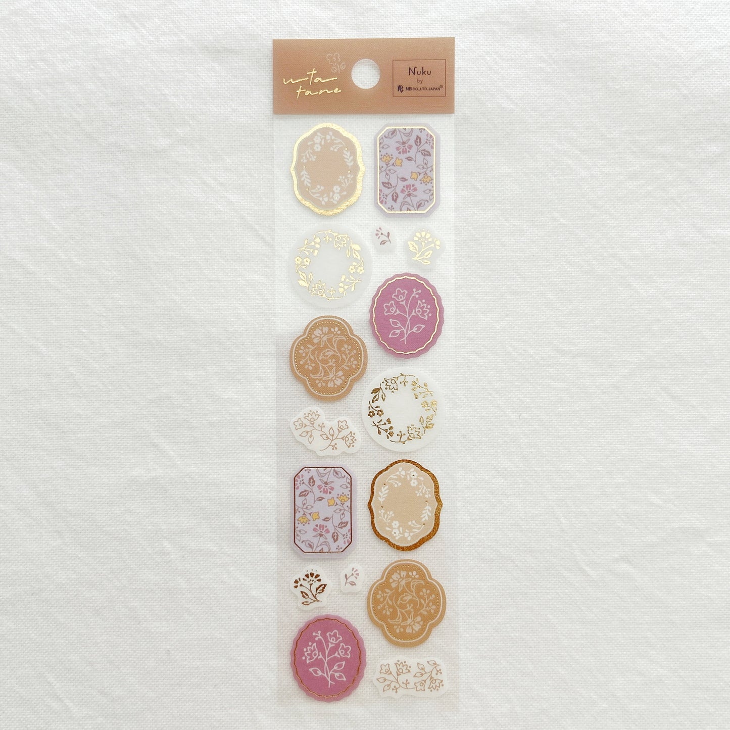 Nuku Gold Foil Washi Stickers - Chintz