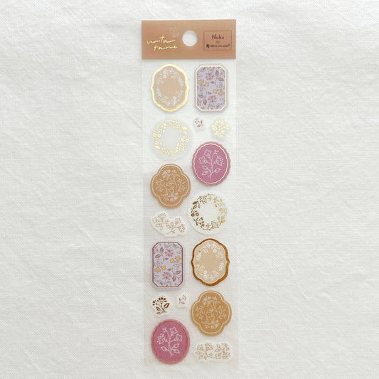 Nuku Gold Foil Washi Stickers - Chintz