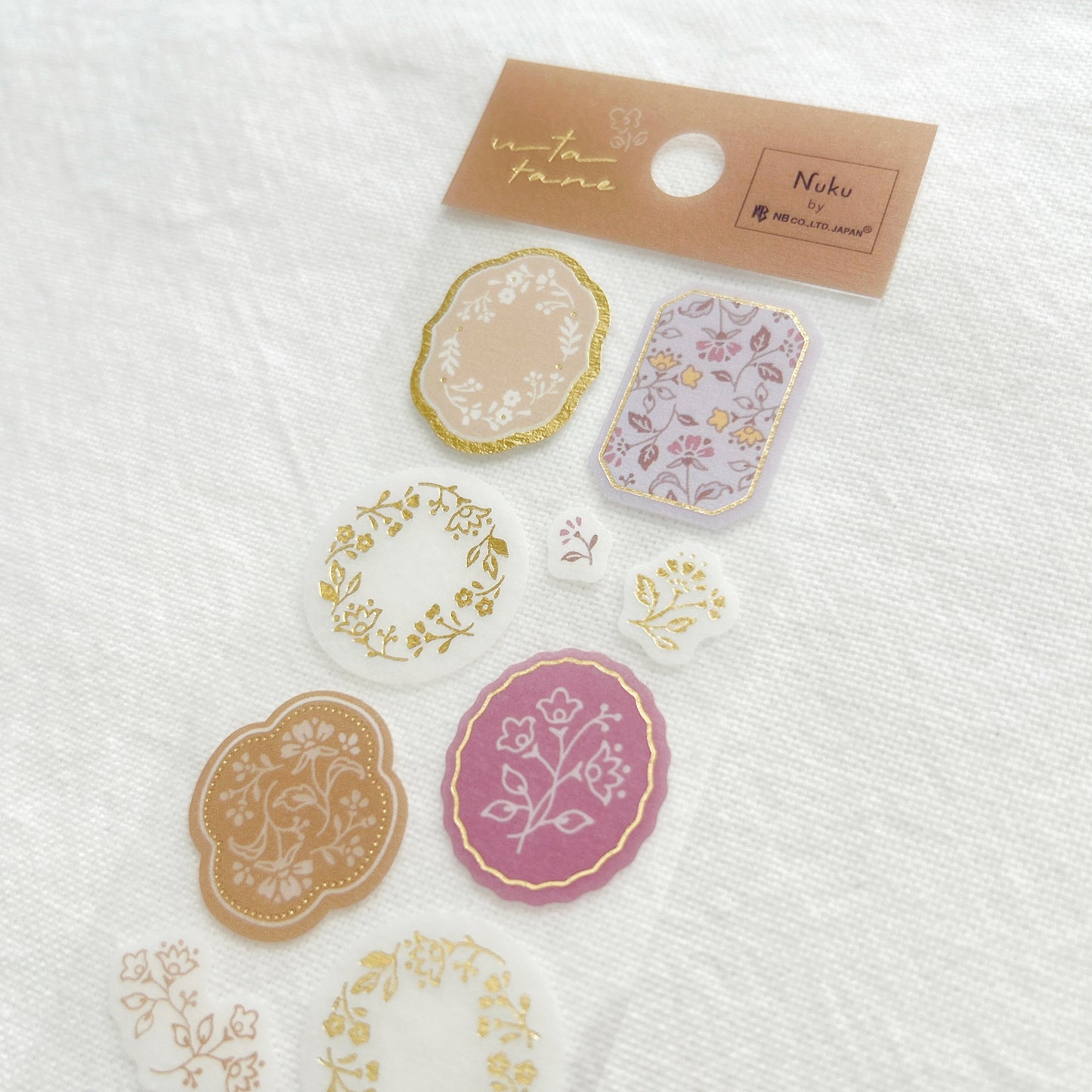Nuku Gold Foil Washi Stickers - Chintz