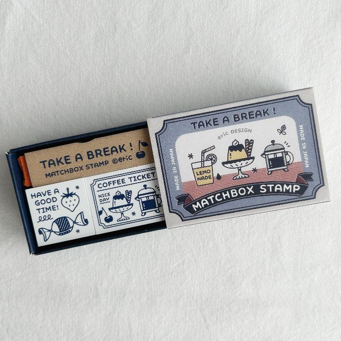 eric x SANBY Matchbox Stamp Set - Coffee Shop Point is a delightful, coffee-themed set that brings the cozy charm of a café into your crafting.