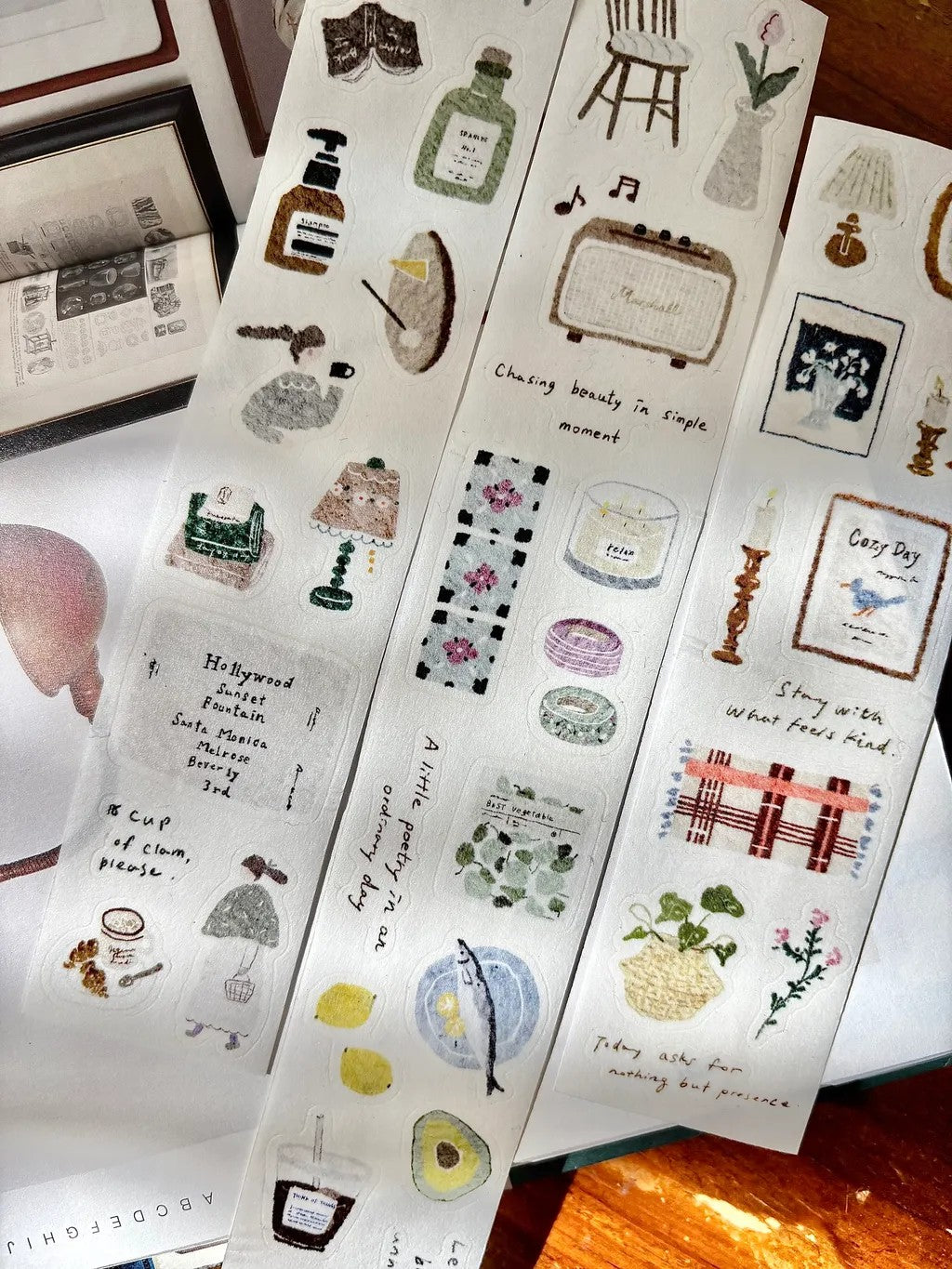 Pion Kiss Cut Washi Tape - Cozy Mood