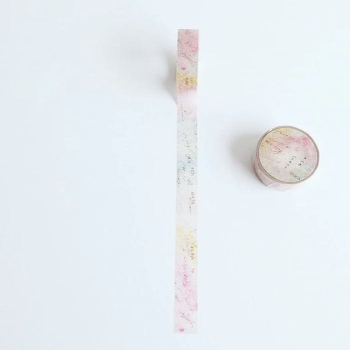 YOHAKU washi tape titled 'Harmony' (Y-070), featuring a balanced blend of soft colors and abstract patterns, Japanese stationery perfect for adding a calming, artistic touch to planners, journals, and crafts.