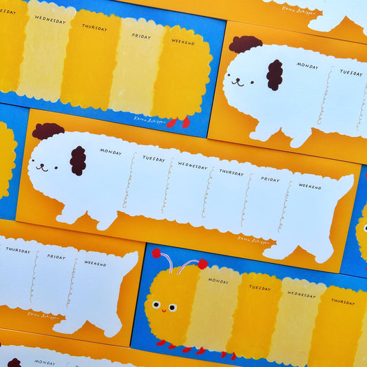 Daisy Dog Weekly Desk Planner