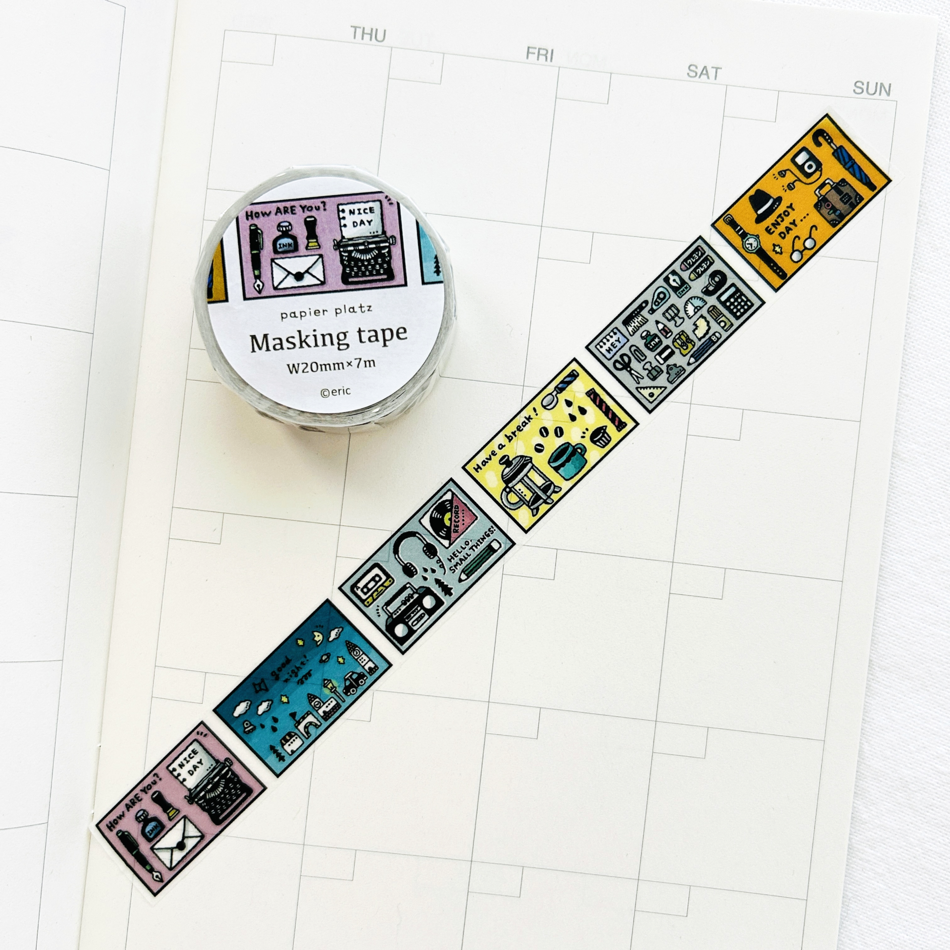 eric Small Things Washi Tapes, featuring charming designs ideal for journaling, scrapbooking, and crafting projects.