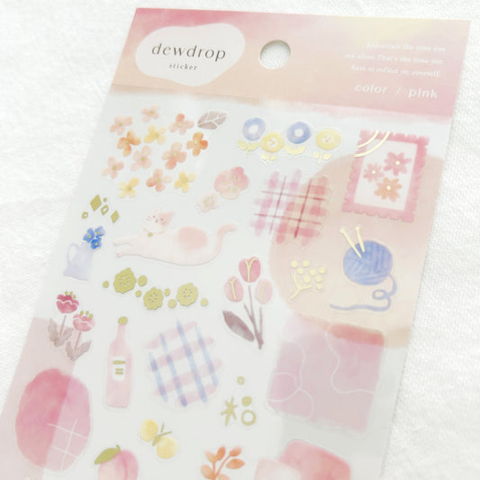 Mind Wave Dewdrop Stickers - Pink