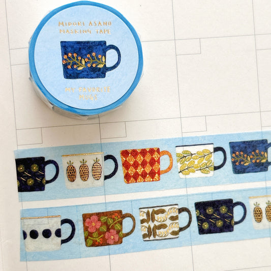 Midori Asano Gold Foil Stamped Washi Tape - My Favorite Mugs
