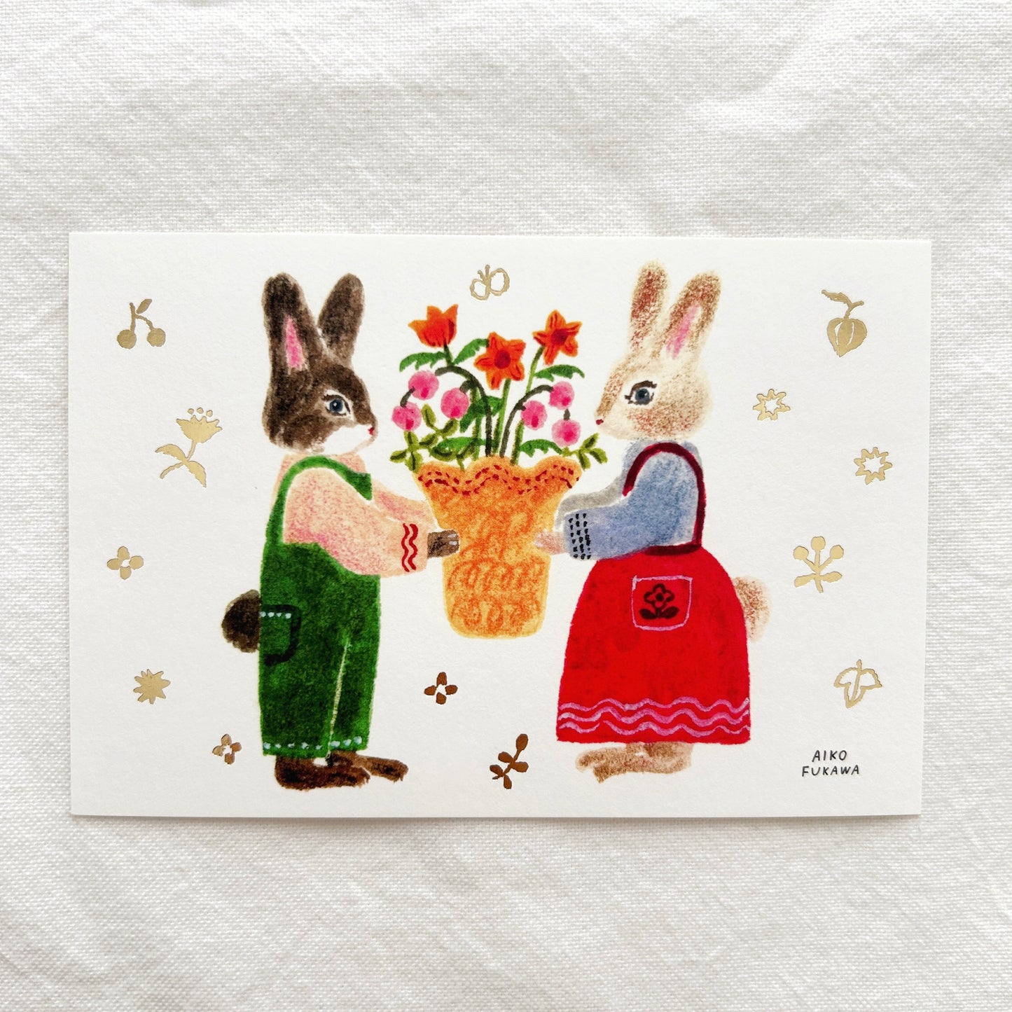 Aiko Fukawa Foil Stamped Postcard - Festival