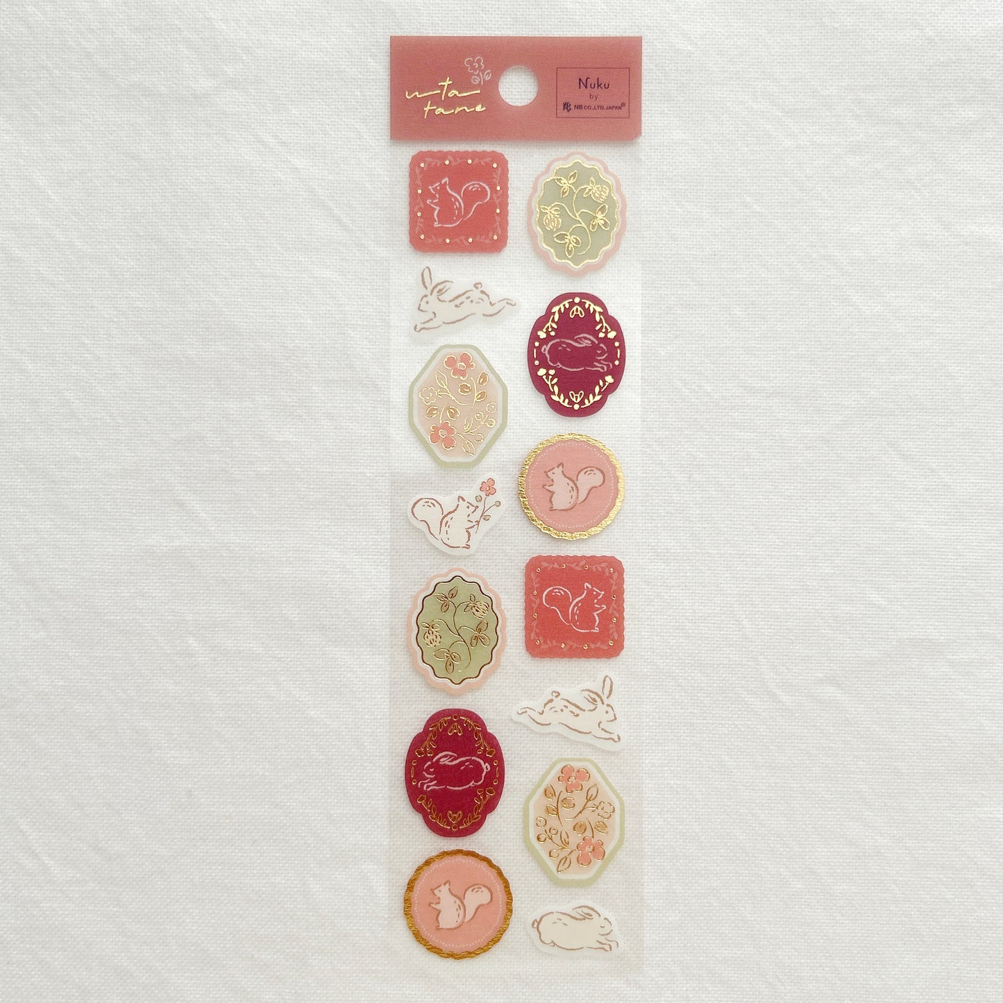 Nuku Gold Foil Washi Stickers - Field