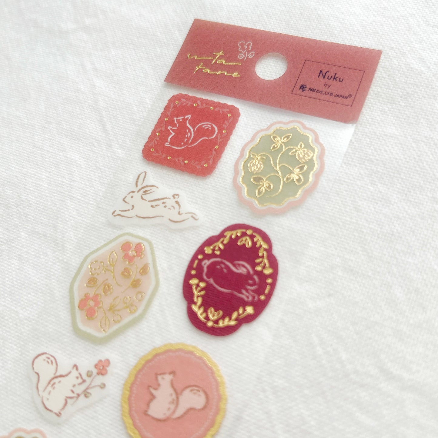 Nuku Gold Foil Washi Stickers - Field