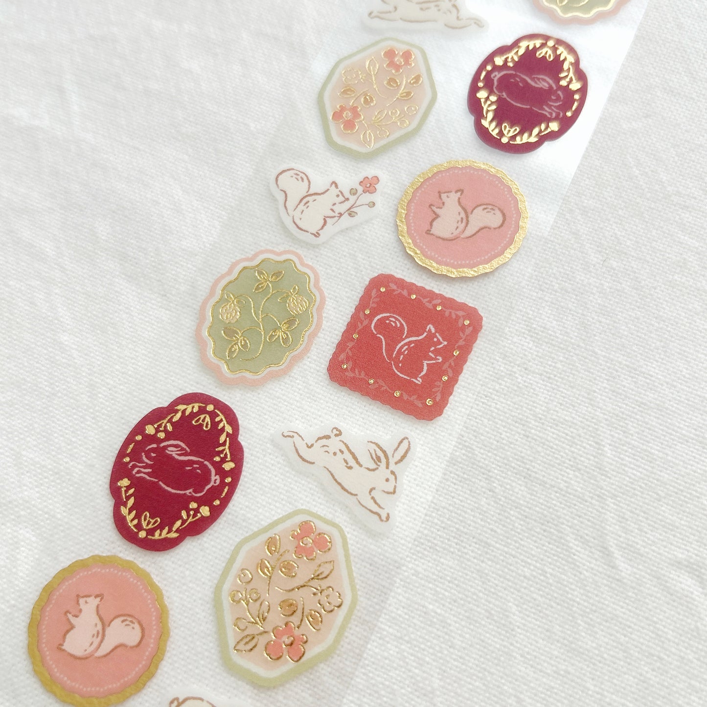 Nuku Gold Foil Washi Stickers - Field