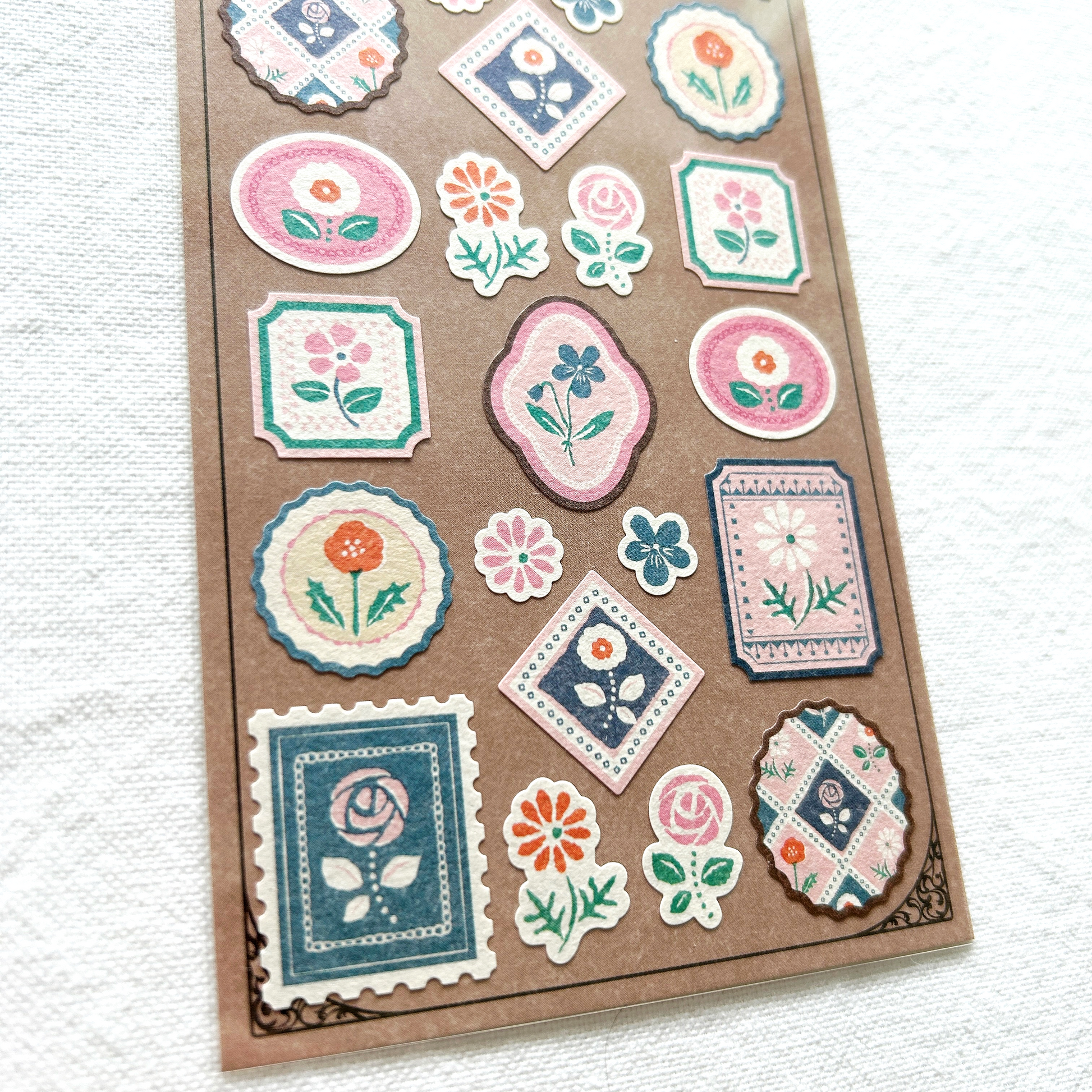 Wanowa Sticker Sheet - Flower.  Perfect for journaling, scrapbooking, creative craft projects, and bullet journal.