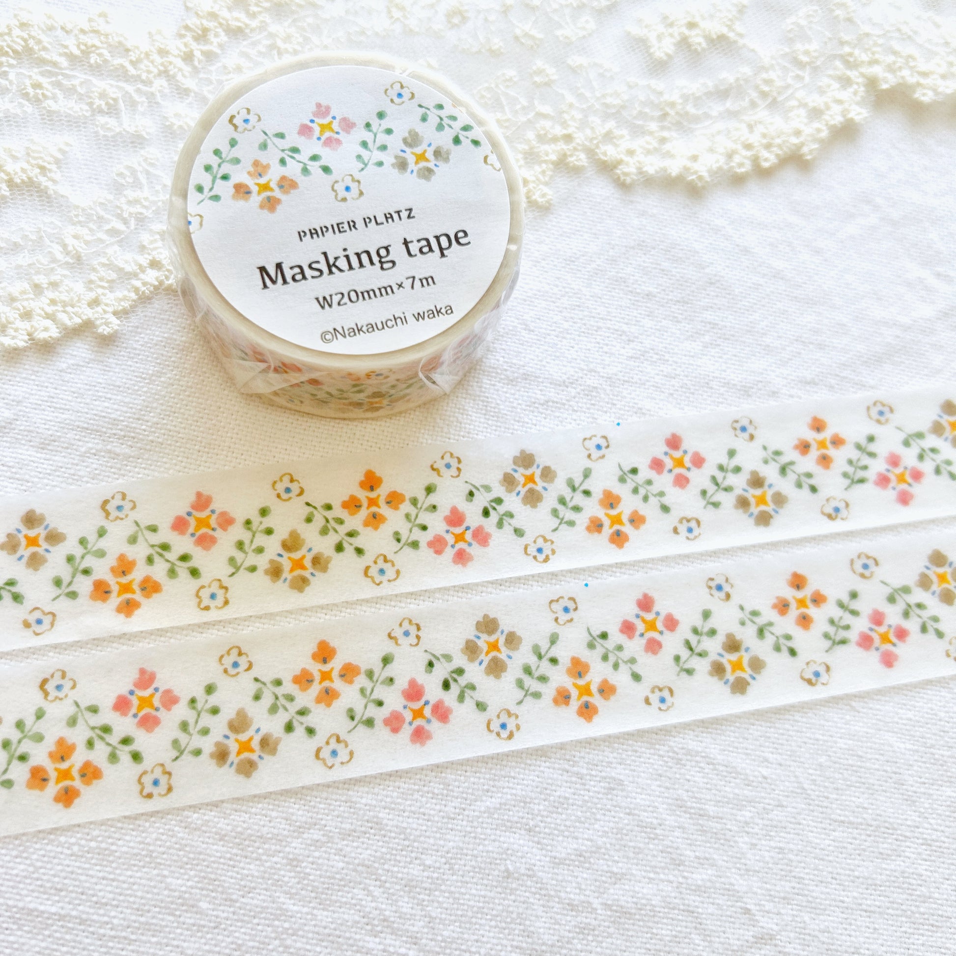 Washi tape of flower pattern